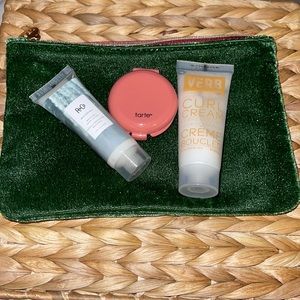 Makeup bag and products